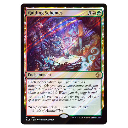 Raiding Schemes 0239 card from the Magic The Gathering set Lorwyn Eclipsed