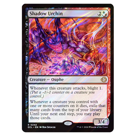 Shadow Urchin 0242 card from the Magic The Gathering set Lorwyn Eclipsed