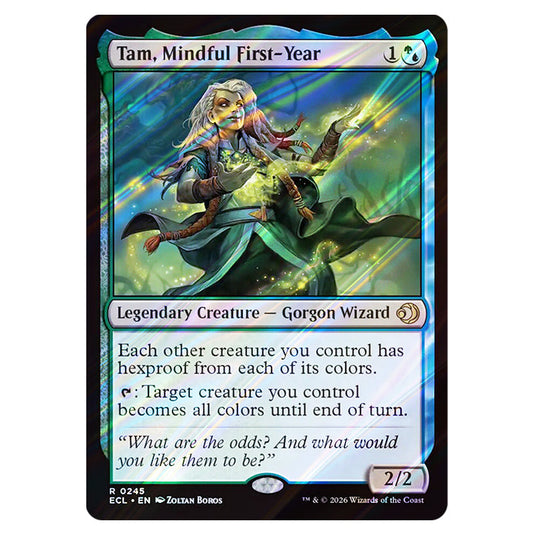 Tam, Mindful First-Year 0245 card from the Magic The Gathering set Lorwyn Eclipsed