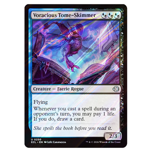 Voracious Tome-Skimmer 0250 card from the Magic The Gathering set Lorwyn Eclipsed