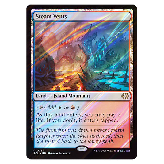 Steam Vents 0267 card from the Magic The Gathering set Lorwyn Eclipsed