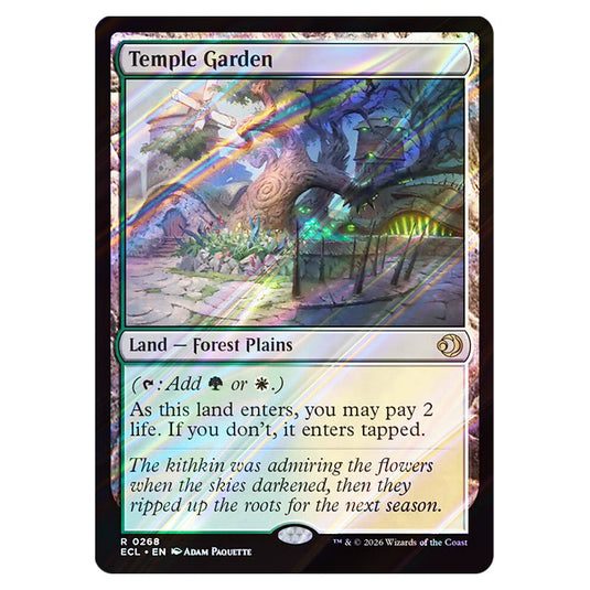 Temple Garden 0268 card from the Magic The Gathering set Lorwyn Eclipsed