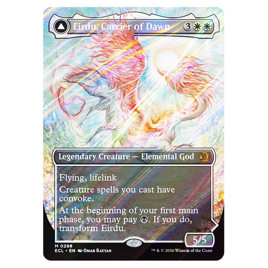 Eirdu, Carrier of Dawn // Isilu, Carrier of Twilight 0286 card from the Magic The Gathering set Lorwyn Eclipsed