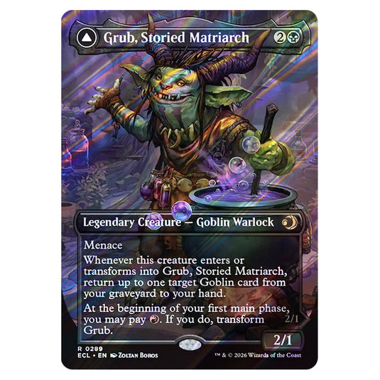 Grub, Storied Matriarch // Grub, Notorious Auntie 0289 card from the Magic The Gathering set Lorwyn Eclipsed