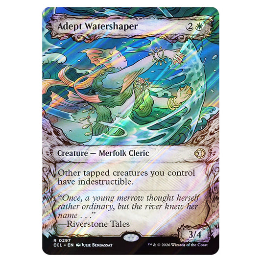 Adept Watershaper 0297 card from the Magic The Gathering set Lorwyn Eclipsed
