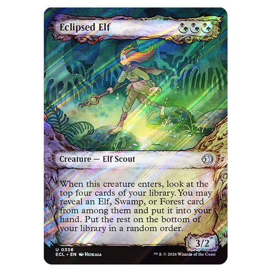Eclipsed Elf 0336 card from the Magic The Gathering set Lorwyn Eclipsed