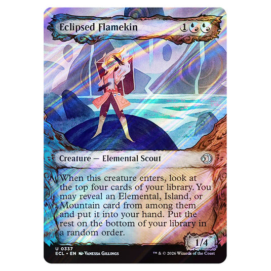 Eclipsed Flamekin 0337 card from the Magic The Gathering set Lorwyn Eclipsed