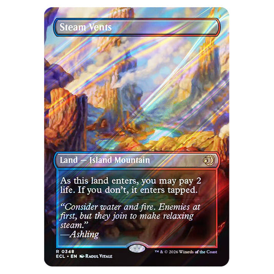 Steam Vents // Steam Vents 0348 card from the Magic The Gathering set Lorwyn Eclipsed