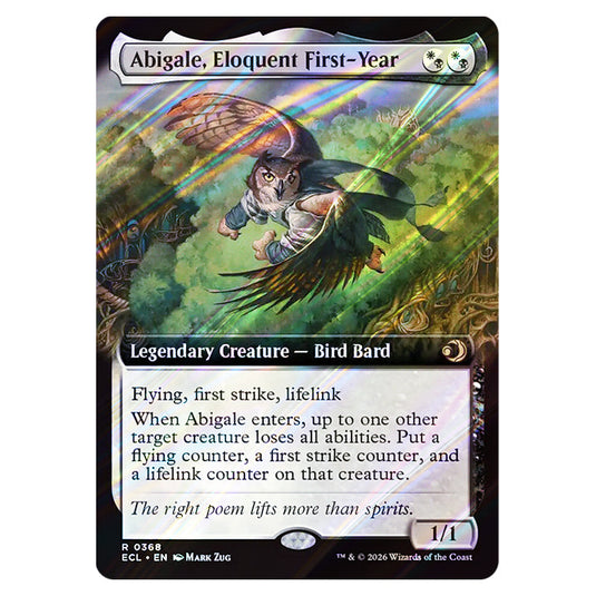 Abigale, Eloquent First-Year 0368 card from the Magic The Gathering set Lorwyn Eclipsed