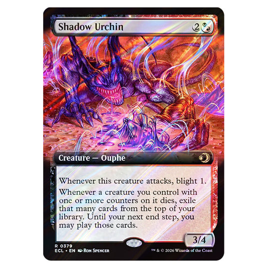Shadow Urchin 0379 card from the Magic The Gathering set Lorwyn Eclipsed