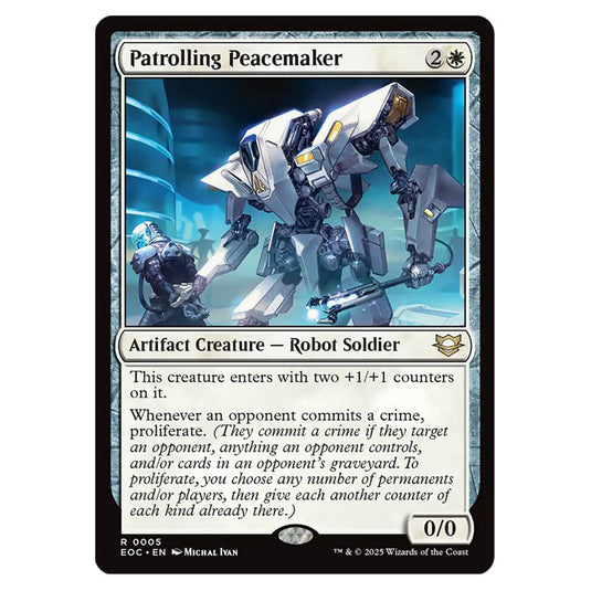 Patrolling Peacemaker 0005 card from the Magic The Gathering set Edge of Eternities - Commander
