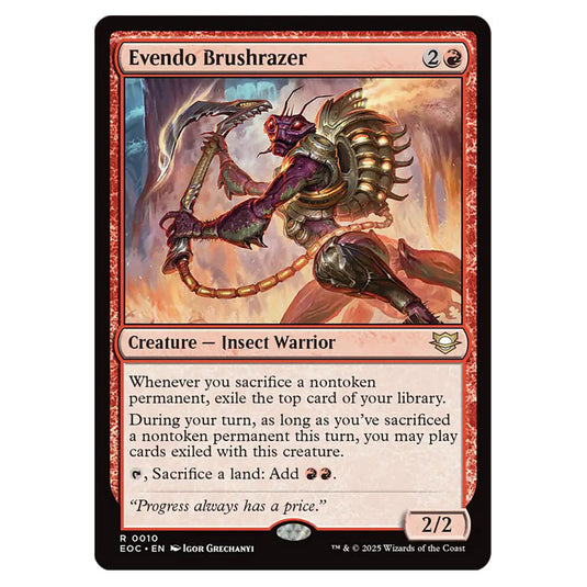 Evendo Brushrazer 0010 card from the Magic The Gathering set Edge of Eternities - Commander