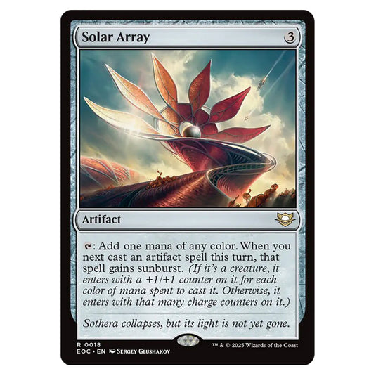 Solar Array 0018 card from the Magic The Gathering set Edge of Eternities - Commander