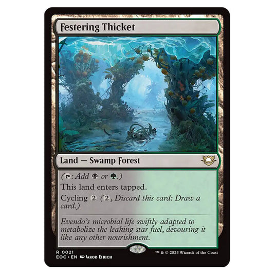 Festering Thicket 0021 card from the Magic The Gathering set Edge of Eternities - Commander