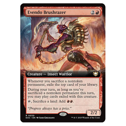 Evendo Brushrazer 0030 card from the Magic The Gathering set Edge of Eternities - Commander