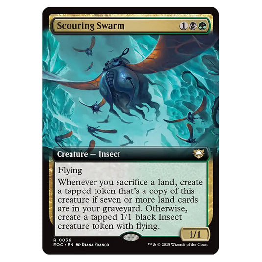 Scouring Swarm 0036 card from the Magic The Gathering set Edge of Eternities - Commander