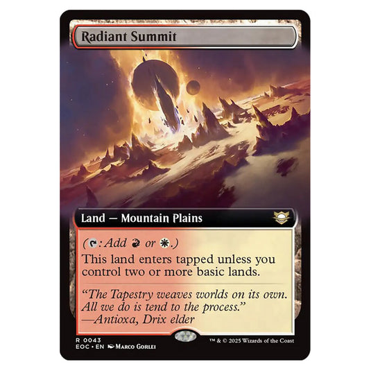 Radiant Summit 0043 card from the Magic The Gathering set Edge of Eternities - Commander