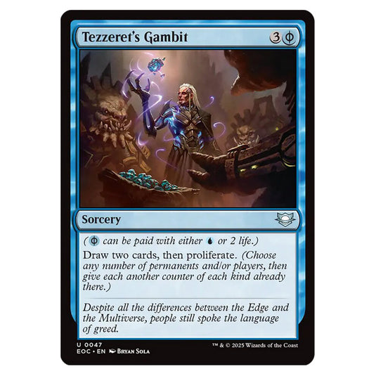 Tezzeret's Gambit 0047 card from the Magic The Gathering set Edge of Eternities - Commander