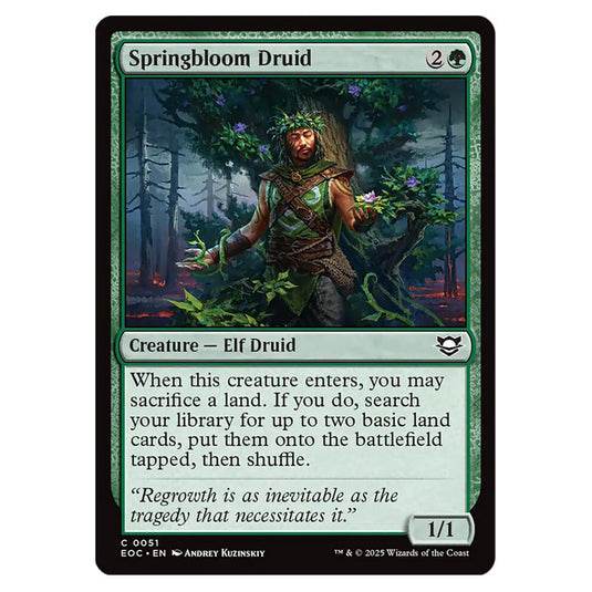Springbloom Druid 0051 card from the Magic The Gathering set Edge of Eternities - Commander