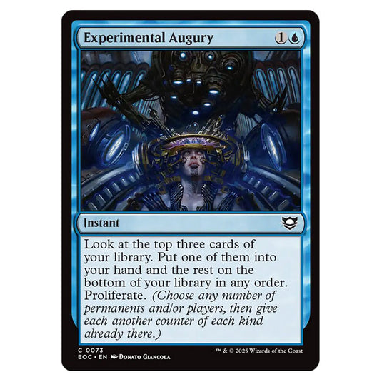 Experimental Augury 0073 card from the Magic The Gathering set Edge of Eternities - Commander