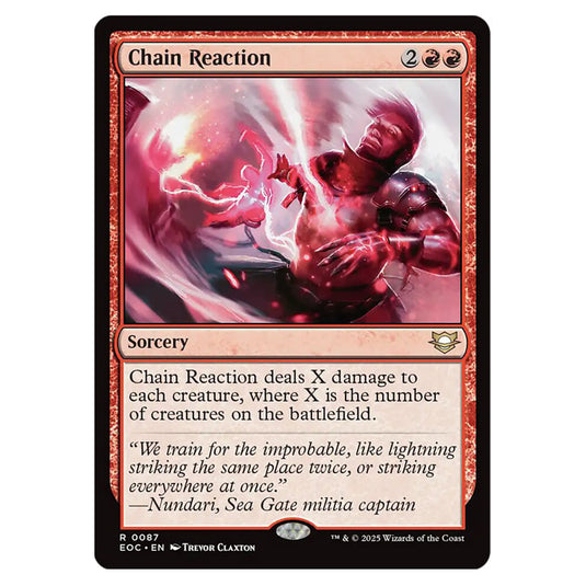 Chain Reaction 0087 card from the Magic The Gathering set Edge of Eternities - Commander