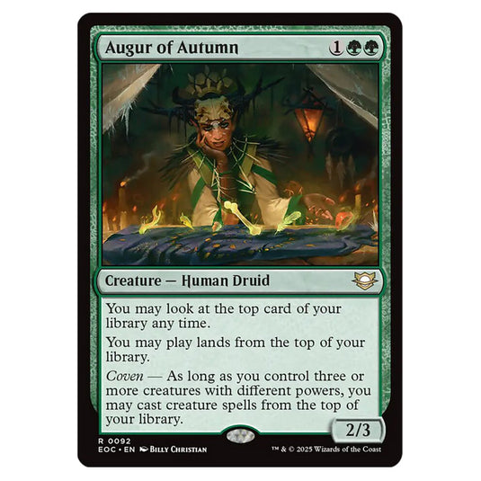 Augur of Autumn 0092 card from the Magic The Gathering set Edge of Eternities - Commander
