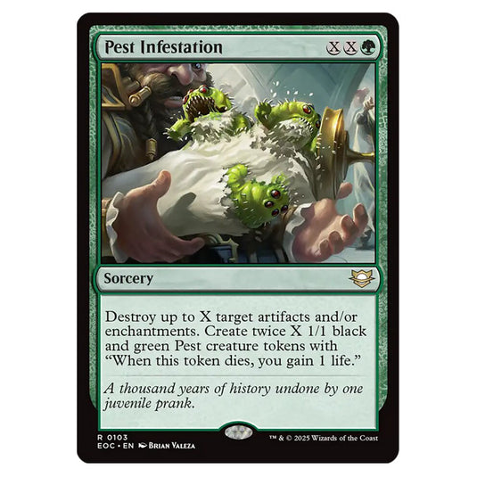 Pest Infestation 0103 card from the Magic The Gathering set Edge of Eternities - Commander