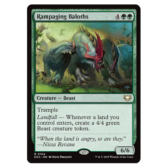 Rampaging Baloths 0104 card from the Magic The Gathering set Edge of Eternities - Commander