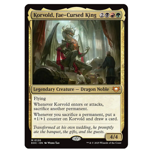 Korvold, Fae-Cursed King 0120 card from the Magic The Gathering set Edge of Eternities - Commander