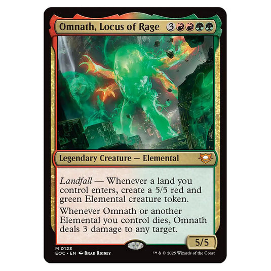 Omnath, Locus of Rage 0123 card from the Magic The Gathering set Edge of Eternities - Commander