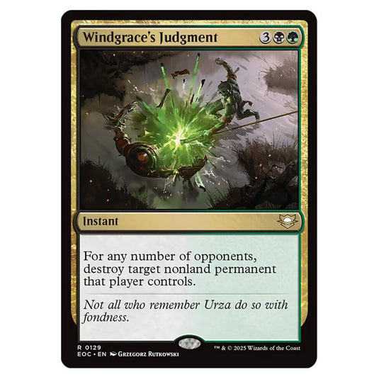 Windgrace's Judgment 0129 card from the Magic The Gathering set Edge of Eternities - Commander