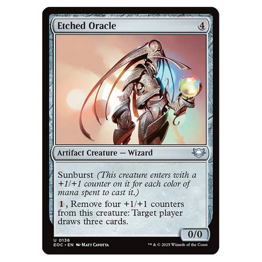 Etched Oracle 0136 card from the Magic The Gathering set Edge of Eternities - Commander