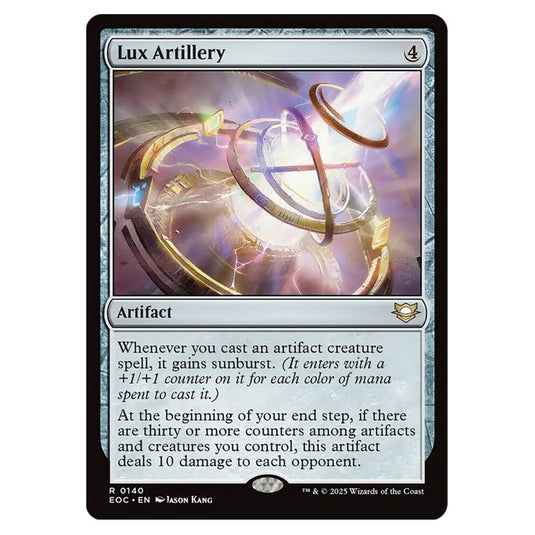 Lux Artillery 0140 card from the Magic The Gathering set Edge of Eternities - Commander