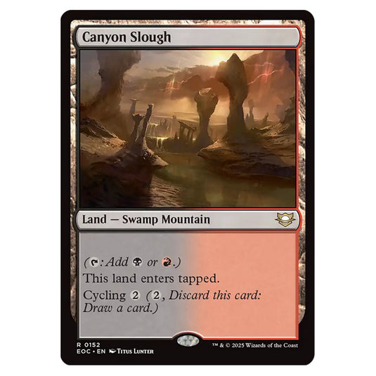 Canyon Slough 0152 card from the Magic The Gathering set Edge of Eternities - Commander