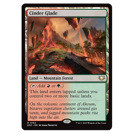 Cinder Glade 0154 card from the Magic The Gathering set Edge of Eternities - Commander