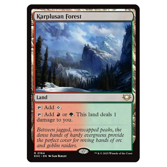 Karplusan Forest 0164 card from the Magic The Gathering set Edge of Eternities - Commander