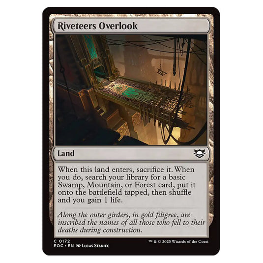 Riveteers Overlook 0172 card from the Magic The Gathering set Edge of Eternities - Commander