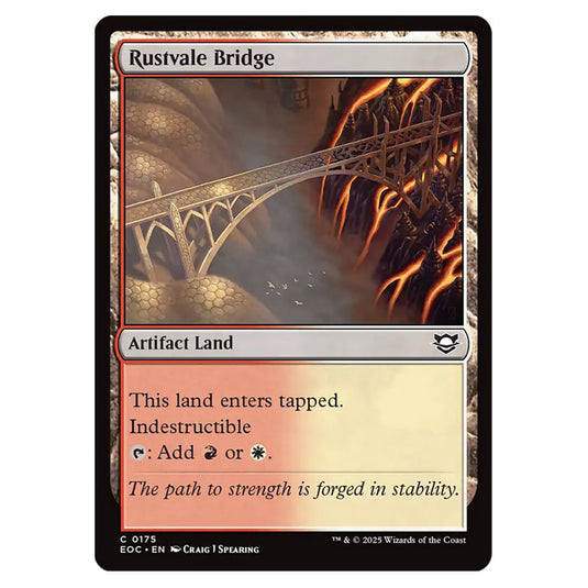 Rustvale Bridge 0175 card from the Magic The Gathering set Edge of Eternities - Commander