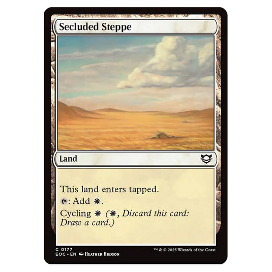 Secluded Steppe 0177 card from the Magic The Gathering set Edge of Eternities - Commander