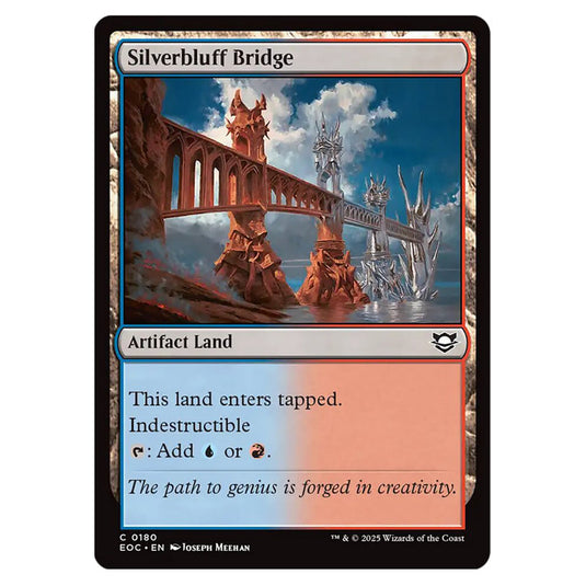 Silverbluff Bridge 0180 card from the Magic The Gathering set Edge of Eternities - Commander