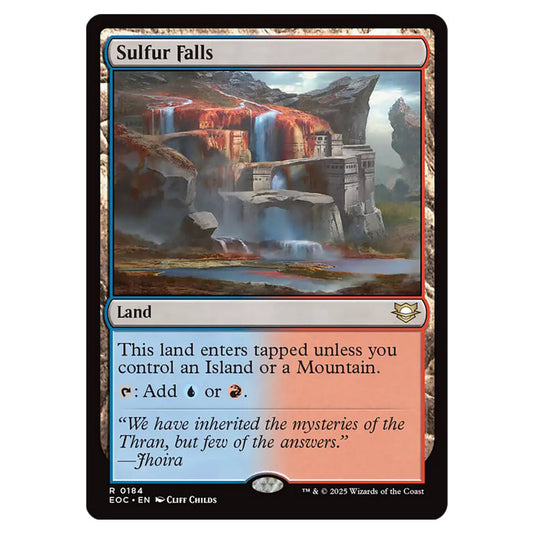 Sulfur Falls 0184 card from the Magic The Gathering set Edge of Eternities - Commander