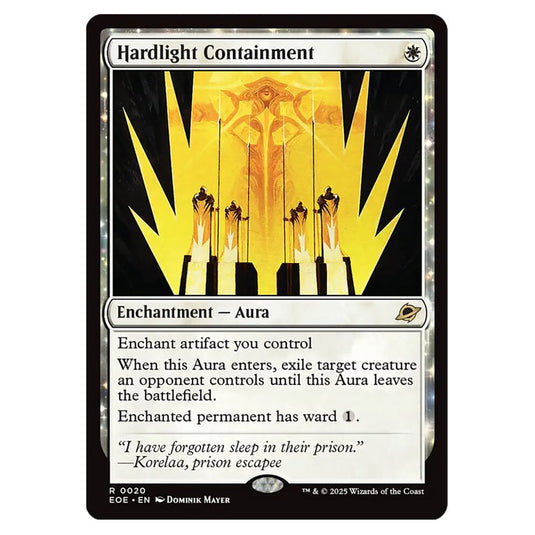 Hardlight Containment 0020 card from the Magic The Gathering set Edge of Eternities