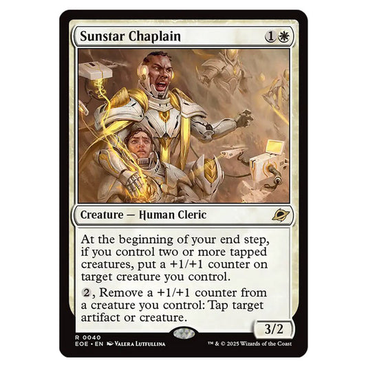 Sunstar Chaplain 0040 card from the Magic The Gathering set Edge of Eternities