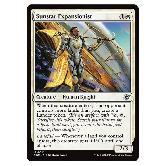 Sunstar Expansionist 0041 card from the Magic The Gathering set Edge of Eternities