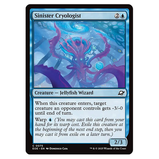 Sinister Cryologist 0075 card from the Magic The Gathering set Edge of Eternities