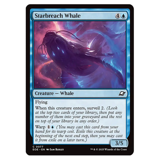 Starbreach Whale 0077 card from the Magic The Gathering set Edge of Eternities