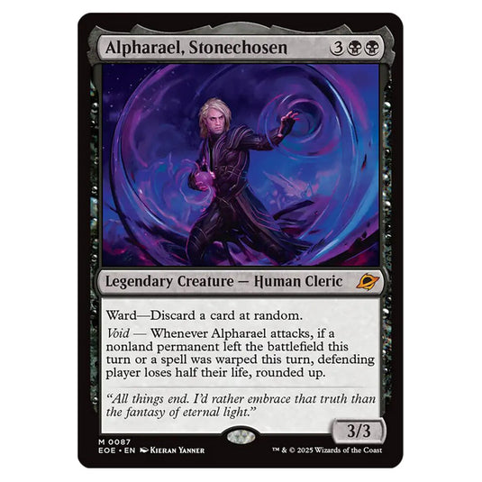 Alpharael, Stonechosen 0087 card from the Magic The Gathering set Edge of Eternities