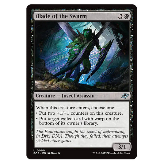 Blade of the Swarm 0090 card from the Magic The Gathering set Edge of Eternities