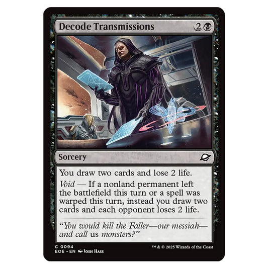 Decode Transmissions 0094 card from the Magic The Gathering set Edge of Eternities