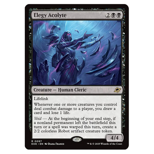 Elegy Acolyte 0097 card from the Magic The Gathering set Edge of Eternities